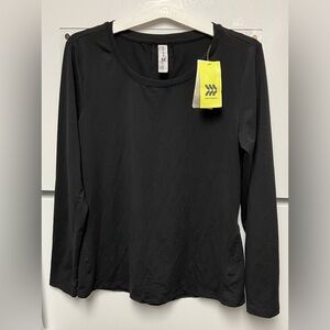 Women's Black Long Sleeve Top